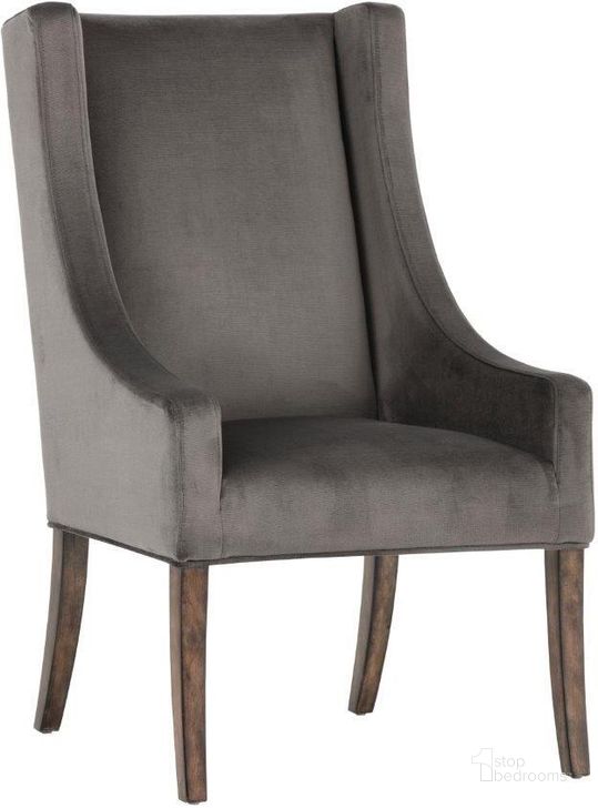 The appearance of Irongate Aiden Pimlico Pebble Dining Chair designed by Sunpan in the transitional interior design. This gray piece of furniture  was selected by 1StopBedrooms from Irongate Collection to add a touch of cosiness and style into your home. Sku: 102755. Material: Fabric. Product Type: Dining Chair. Image1