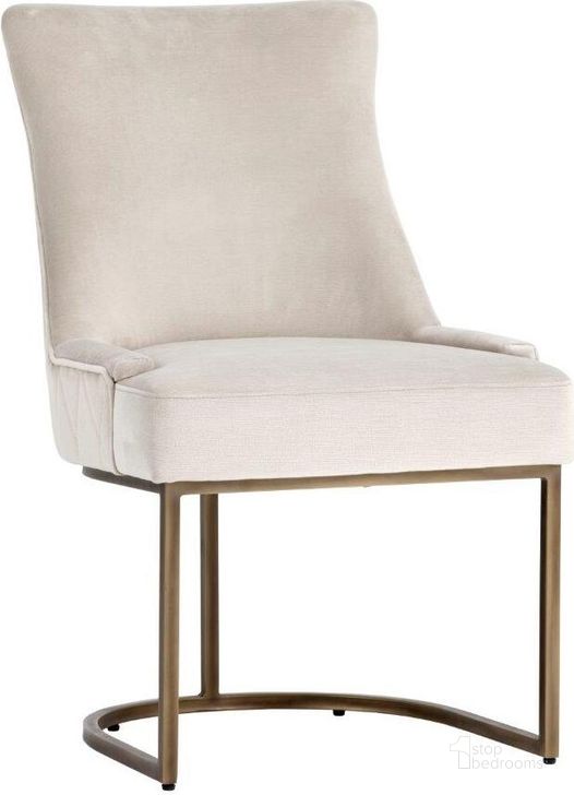 The appearance of Irongate Florence Pimlico Prosecco Dining Chair Set of 2 designed by Sunpan in the modern / contemporary interior design. This beige piece of furniture  was selected by 1StopBedrooms from Irongate Collection to add a touch of cosiness and style into your home. Sku: 102750. Material: Fabric. Product Type: Dining Chair. Image1