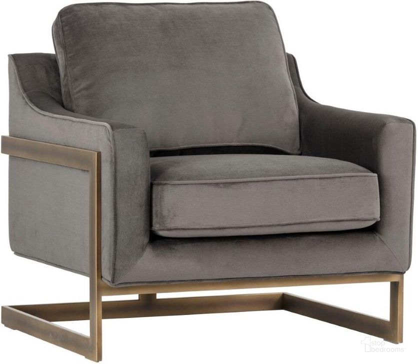 The appearance of Irongate Kalmin Pimlico Pebble Arm Chair designed by Sunpan in the modern / contemporary interior design. This gray piece of furniture  was selected by 1StopBedrooms from Irongate Collection to add a touch of cosiness and style into your home. Sku: 102769. Material: Fabric. Product Type: Arm Chair. Image1