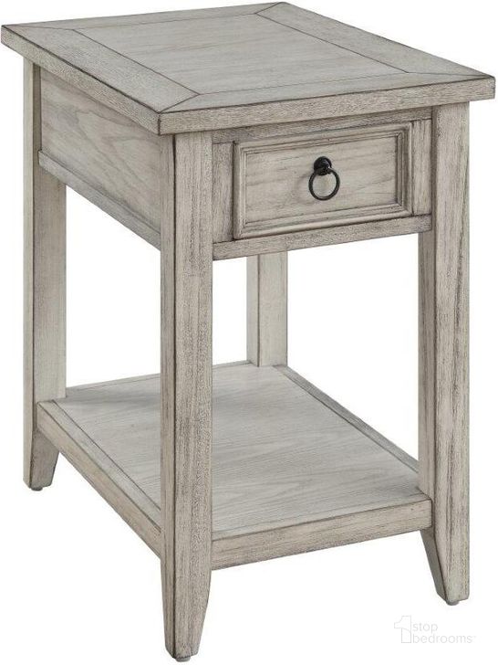 The appearance of Ironstone Gray End Table designed by Versailles Home in the traditional interior design. This gray piece of furniture  was selected by 1StopBedrooms from Ironstone Collection to add a touch of cosiness and style into your home. Sku: 30443. Product Type: End Table. Material: Pine. Image1
