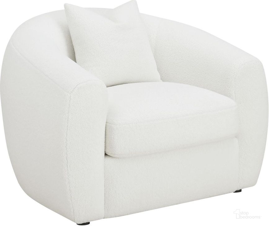 The appearance of Isabella Upholstered Tight Back Chair White designed by Coaster in the modern / contemporary interior design. This natural piece of furniture  was selected by 1StopBedrooms from Isabella Collection to add a touch of cosiness and style into your home. Sku: 509873. Product Type: Accent Chair. Material: Plastic. Image1