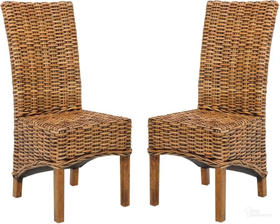 The appearance of Isla Brown 18 Inch Rattan Side Chair designed by Safavieh in the traditional interior design. This brown piece of furniture  was selected by 1StopBedrooms from Isla Collection to add a touch of cosiness and style into your home. Sku: FOX6506A-SET2. Product Type: Dining Chair. Material: Rattan. Image1