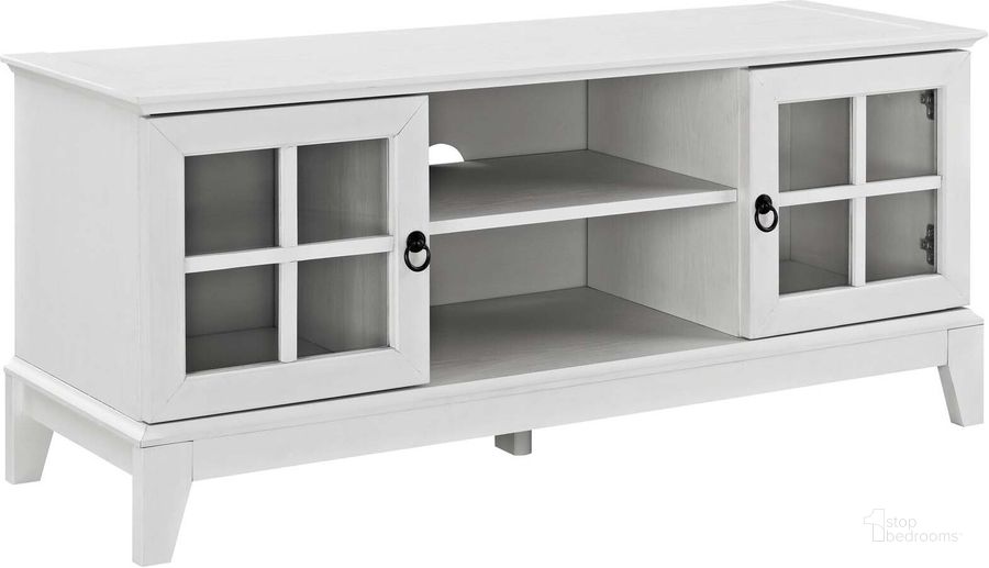 The appearance of Isle White 47 Inch TV Stand designed by Modway in the modern / contemporary interior design. This white piece of furniture  was selected by 1StopBedrooms from Isle Collection to add a touch of cosiness and style into your home. Sku: EEI-2544-WHI. Product Type: TV Stand. Material: MDF. Image1