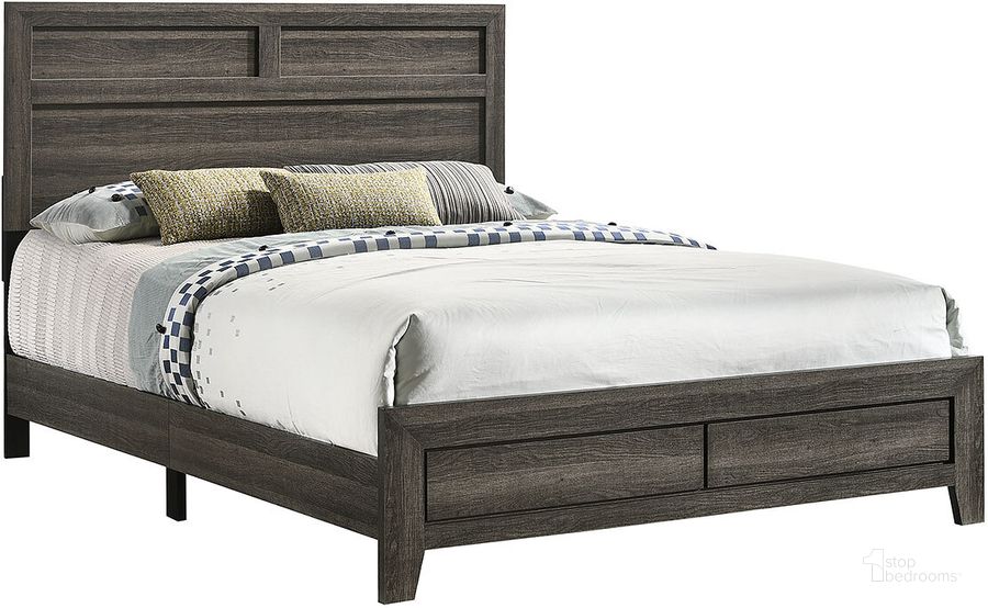 The appearance of Issac Panel Bed (Queen) designed by Bernards in the modern / contemporary interior design. This black walnut piece of furniture  was selected by 1StopBedrooms from Issac Collection to add a touch of cosiness and style into your home. Sku: 1370-105. Bed Type: Panel Bed. Product Type: Panel Bed. Bed Size: Queen. Image1