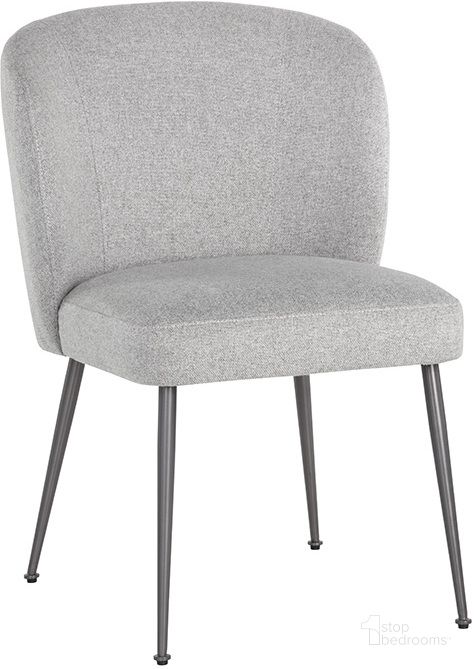 The appearance of Ivana Dining Chair In Soho Grey designed by Sunpan in the modern / contemporary interior design. This grey piece of furniture  was selected by 1StopBedrooms from Ivana Collection to add a touch of cosiness and style into your home. Sku: 107580. Material: Fabric. Product Type: Dining Chair. Image1