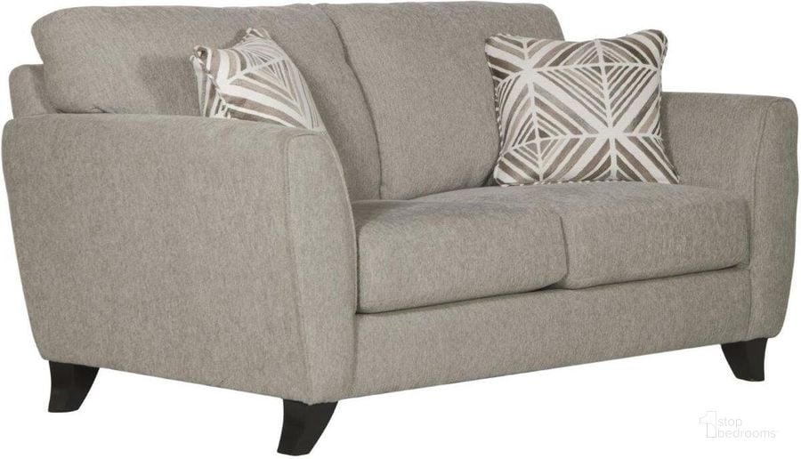 The appearance of Jackson Alyssa Loveseat 421502207218207000 designed by Jackson in the traditional interior design. This pebble piece of furniture  was selected by 1StopBedrooms from Alyssa Collection to add a touch of cosiness and style into your home. Sku: 421502207218207328. Material: Polyester. Product Type: Loveseat. Image1