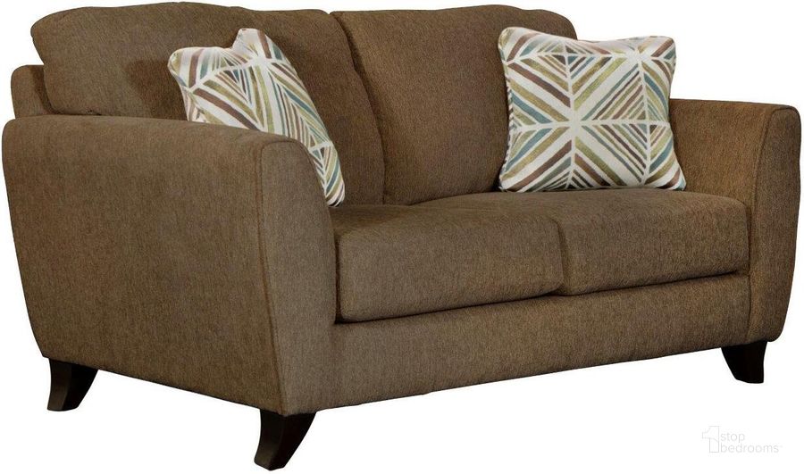 The appearance of Jackson Alyssa Loveseat designed by Jackson in the traditional interior design. This latte piece of furniture  was selected by 1StopBedrooms from Alyssa Collection to add a touch of cosiness and style into your home. Sku: 421502207229207335. Material: Polyester. Product Type: Loveseat. Image1
