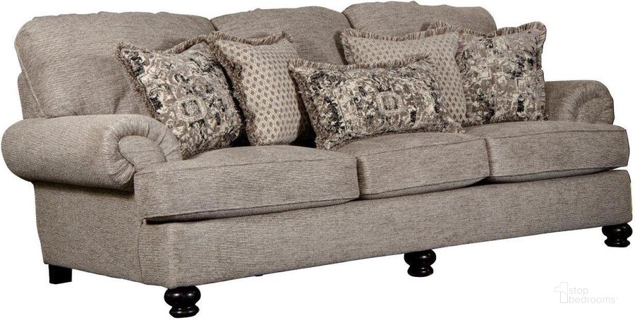 The appearance of Jackson Freemont Sofa designed by Jackson in the traditional interior design. This pewter piece of furniture  was selected by 1StopBedrooms from Freemont Collection to add a touch of cosiness and style into your home. Sku: 444703291318291448. Material: Polyester. Product Type: Sofa. Image1