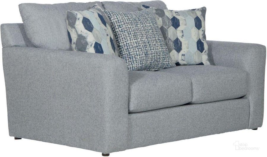 The appearance of Hooten Loveseat In Marine designed by Jackson in the traditional interior design. This marine piece of furniture  was selected by 1StopBedrooms from Hooten Collection to add a touch of cosiness and style into your home. Sku: 328802184223207843. Material: Fabric. Product Type: Loveseat. Image1