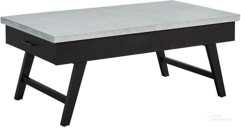 The appearance of Jackson II Lift-Top Cocktail Table In Black and Gray designed by Progressive Furniture in the transitional interior design. This black and gray piece of furniture  was selected by 1StopBedrooms from Jackson II Collection to add a touch of cosiness and style into your home. Sku: T545-17. Material: Wood. Product Type: Cocktail Table. Image1