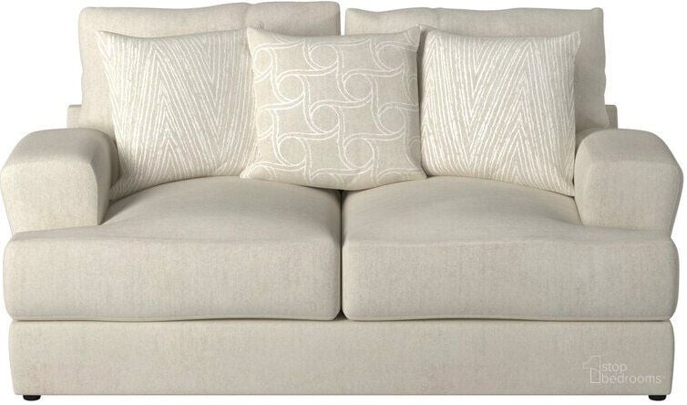 The appearance of Lamar Loveseat In Cream designed by Jackson in the traditional interior design. This cream piece of furniture  was selected by 1StopBedrooms from Lamar Collection to add a touch of cosiness and style into your home. Sku: 409802172406226706. Material: Fabric. Product Type: Loveseat. Image1