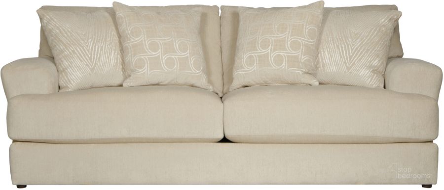The appearance of Lamar Sofa In Cream designed by Jackson in the traditional interior design. This cream piece of furniture  was selected by 1StopBedrooms from Lamar Collection to add a touch of cosiness and style into your home. Sku: 409803172406226706. Material: Fabric. Product Type: Sofa. Image1