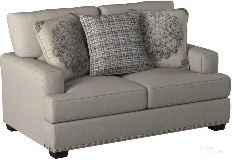 The appearance of Jackson Newberg Loveseat designed by Jackson in the traditional interior design. This platinum piece of furniture  was selected by 1StopBedrooms from Newberg Collection to add a touch of cosiness and style into your home. Sku: 442102156118243018. Material: Polyester. Product Type: Loveseat. Image1