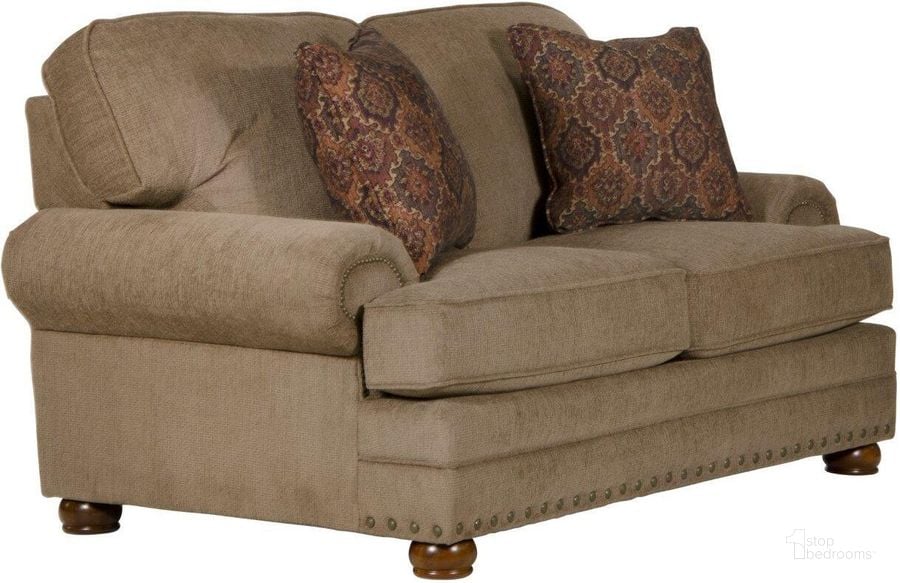 The appearance of Jackson Singletary Loveseat 324102201049201000 designed by Jackson in the traditional interior design. This java piece of furniture  was selected by 1StopBedrooms from Singletary Collection to add a touch of cosiness and style into your home. Sku: 324102201049201149. Material: Polyester. Product Type: Loveseat. Image1