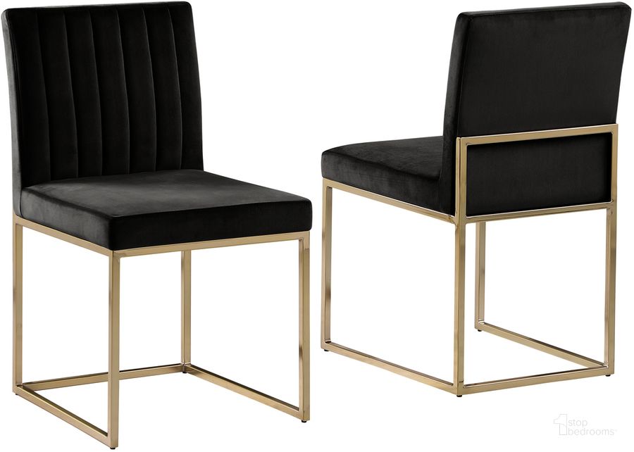 The appearance of Jacobsen Black Velvet Armless Chairs Set of 2 designed by Best Master Furniture in the modern / contemporary interior design. This black piece of furniture  was selected by 1StopBedrooms from Jacobsen Collection to add a touch of cosiness and style into your home. Sku: J024VBG. Product Type: Armless Chair. Material: Velvet. Image1