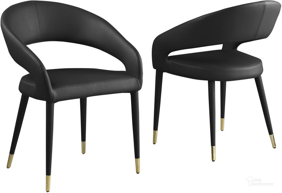 The appearance of Jacques Faux Leather Dining Chairs In Black Set of 2 designed by Best Master Furniture in the cabin / lodge interior design. This black piece of furniture  was selected by 1StopBedrooms from Jacques Collection to add a touch of cosiness and style into your home. Sku: JL021B. Material: Faux Leather. Product Type: Dining Chair. Image1