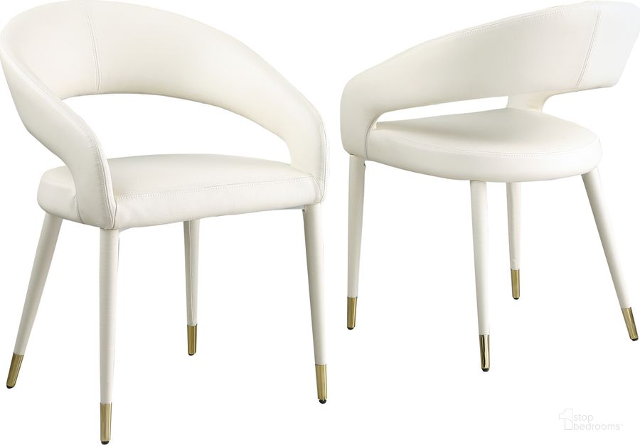 The appearance of Jacques Faux Leather Dining Chairs In Cream White Set of 2 designed by Best Master Furniture in the cabin / lodge interior design. This cream piece of furniture  was selected by 1StopBedrooms from Jacques Collection to add a touch of cosiness and style into your home. Sku: JL021W. Material: Faux Leather. Product Type: Dining Chair. Image1