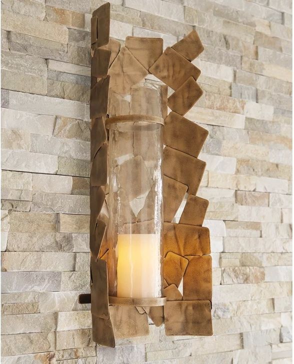 The appearance of Jailene Antique Gold Wall Sconce designed by Signature Design by Ashley in the modern / contemporary interior design. This antique gold piece of furniture  was selected by 1StopBedrooms from Jailene Collection to add a touch of cosiness and style into your home. Sku: A8010187. Material: Glass. Product Type: Wall Sconce. Image1