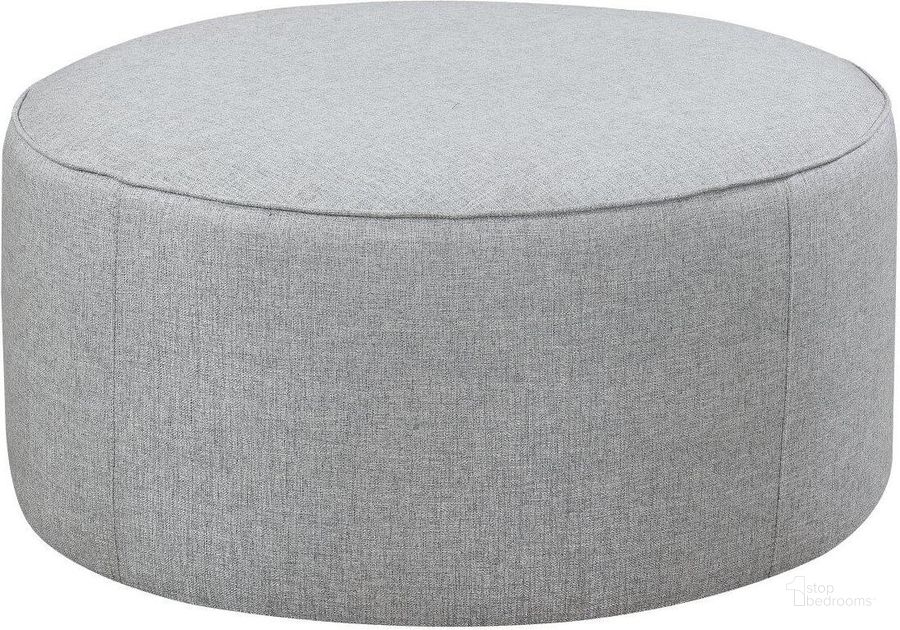 The appearance of Jaizel Round Ottoman In Wickham Gray designed by Emerald Home Furnishings in the traditional interior design. This gray piece of furniture  was selected by 1StopBedrooms from Jaizel Collection to add a touch of cosiness and style into your home. Sku: U3670-22-19. Material: Wood. Product Type: Ottoman. Image1