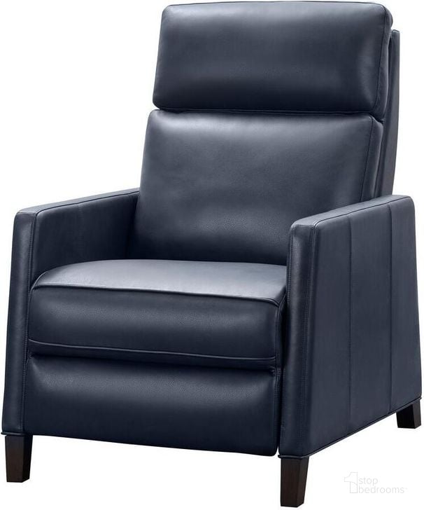 The appearance of James Zero Gravity Power Recliner With Power Head Rest And Lumbar In Barone Navy Blue designed by BarcaLounger in the modern / contemporary interior design. This navy blue piece of furniture  was selected by 1StopBedrooms from James Collection to add a touch of cosiness and style into your home. Sku: 9PHL3093570845. Material: Leather. Product Type: Recliner. Image1