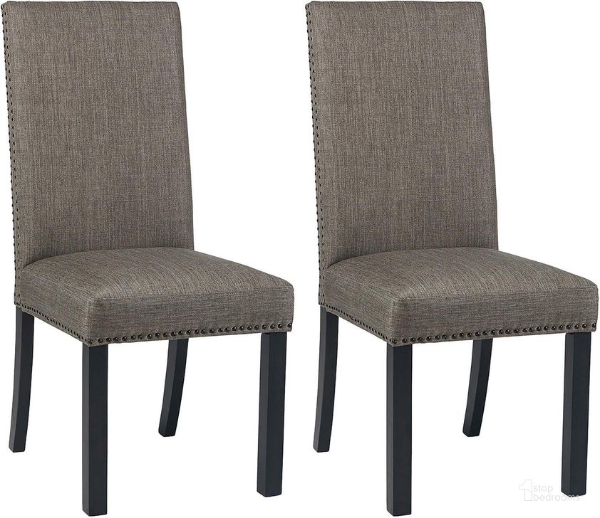 The appearance of Jamestown Upholstered Chair (Set Of 2) designed by Coaster in the modern / contemporary interior design. This grey piece of furniture  was selected by 1StopBedrooms from Jamestown Collection to add a touch of cosiness and style into your home. Sku: 121752. Product Type: Dining Chair. Material: Rubberwood. Image1
