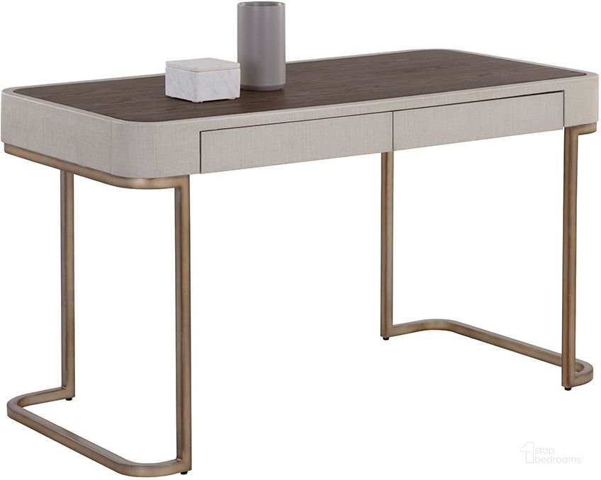 The appearance of Jamille Desk designed by Sunpan in the modern / contemporary interior design. This cream piece of furniture  was selected by 1StopBedrooms from Jamille Collection to add a touch of cosiness and style into your home. Sku: 108891. Material: Wood. Product Type: Desk. Image1