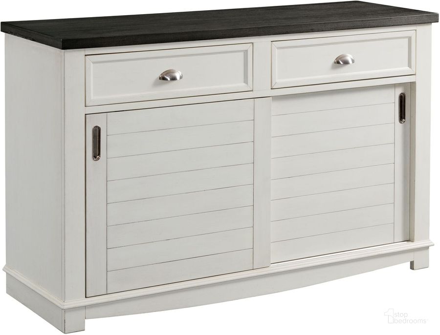 The appearance of Jamison Gray And White Server designed by Picket House in the country / farmhouse interior design. This white and gray piece of furniture  was selected by 1StopBedrooms from Jamison Collection to add a touch of cosiness and style into your home. Sku: DKY300SV. Product Type: Buffets, Sideboards and Server. Material: Rubberwood. Image1