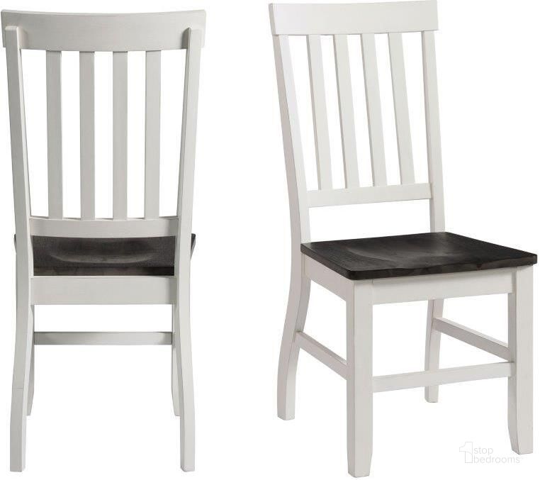 The appearance of Jamison Gray And White Side Chair Set Of 2 designed by Picket House in the country / farmhouse interior design. This white and gray piece of furniture  was selected by 1StopBedrooms from Jamison Collection to add a touch of cosiness and style into your home. Sku: DKY300SC. Product Type: Side Chair. Material: Rubberwood. Image1