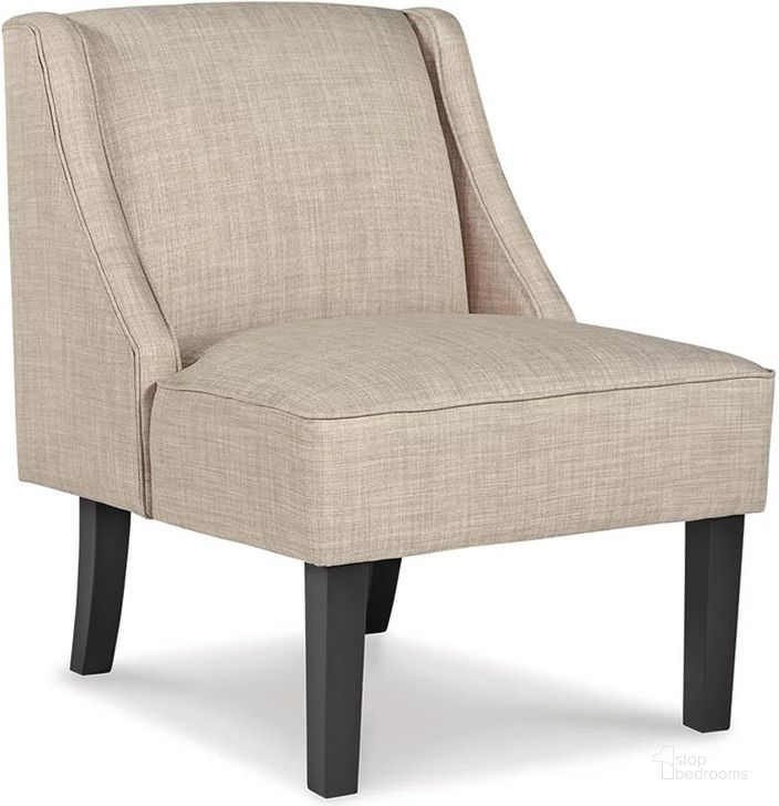 The appearance of Janesley Beige Accent Chair designed by Signature Design by Ashley in the modern / contemporary interior design. This beige piece of furniture  was selected by 1StopBedrooms from Janesley Collection to add a touch of cosiness and style into your home. Sku: A3000139. Material: Fabric. Product Type: Accent Chair. Image1