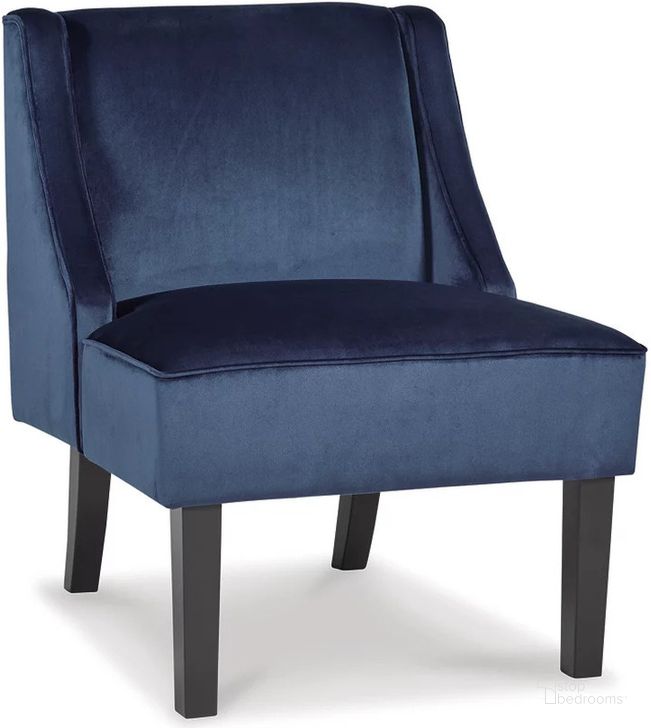 The appearance of Janesley Navy Accent Chair designed by Signature Design by Ashley in the modern / contemporary interior design. This navy piece of furniture  was selected by 1StopBedrooms from Janesley Collection to add a touch of cosiness and style into your home. Sku: A3000140. Material: Fabric. Product Type: Accent Chair. Image1