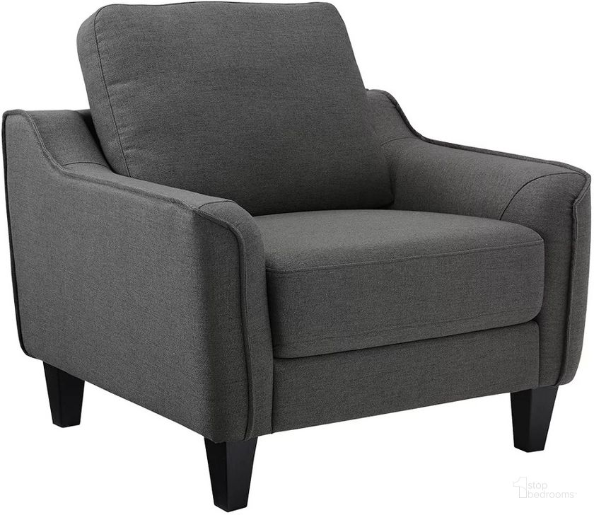 The appearance of Jarreau Chair In Gray designed by Signature Design by Ashley in the modern / contemporary interior design. This gray piece of furniture  was selected by 1StopBedrooms from Jarreau Collection to add a touch of cosiness and style into your home. Sku: 1150220. Material: Fabric. Product Type: Living Room Chair. Image1