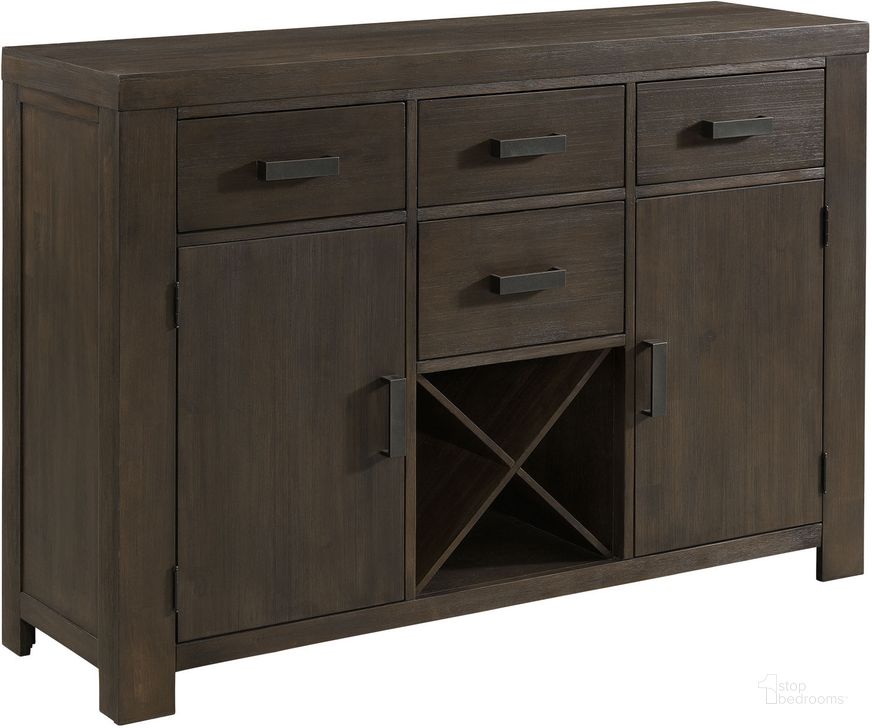 The appearance of Jasper Dark Walnut Server designed by Picket House in the transitional interior design. This brown piece of furniture  was selected by 1StopBedrooms from Jasper Collection to add a touch of cosiness and style into your home. Sku: DGD100SV. Material: Wood. Product Type: Buffets, Sideboards and Server. Image1