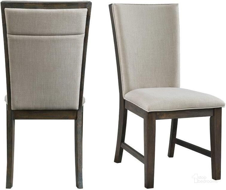 The appearance of Jasper Dark Walnut Upholstered Side Chair Set Of 2 designed by Picket House in the transitional interior design. This gray piece of furniture  was selected by 1StopBedrooms from Jasper Collection to add a touch of cosiness and style into your home. Sku: DGD100FSC. Product Type: Side Chair. Material: Rubberwood. Image1