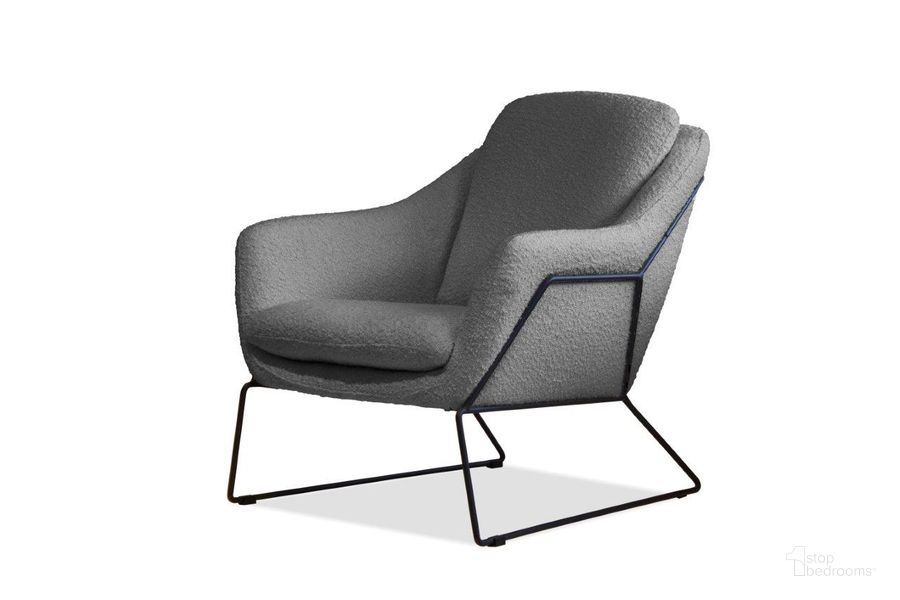 The appearance of Jasper Smoke Boucle Fabric Armchair With Light Black Iron Frame designed by Mobital in the modern / contemporary interior design. This smoke piece of furniture  was selected by 1StopBedrooms from Jasper Collection to add a touch of cosiness and style into your home. Sku: LCH-JASP-SMBO-BLAC2. Product Type: Arm Chair. Material: Iron. Image1