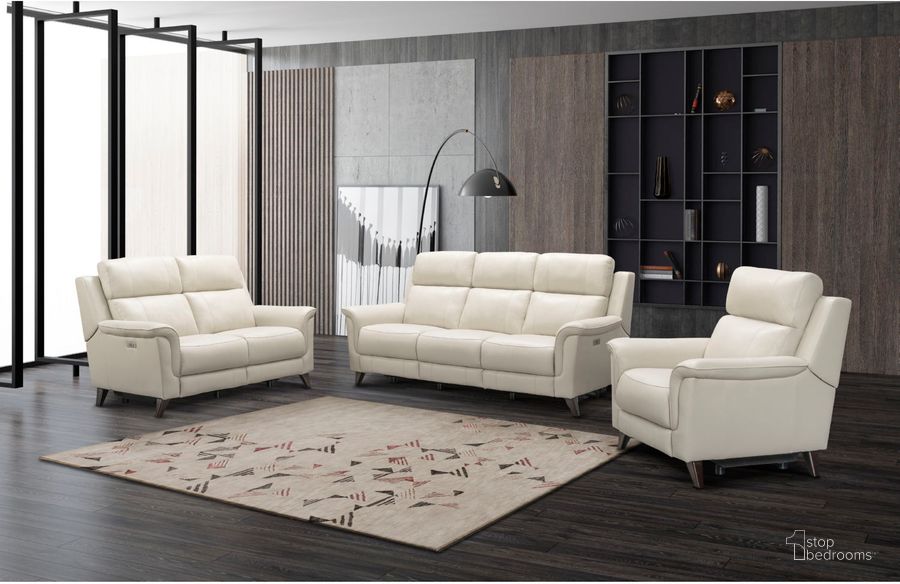 The appearance of Jaysellin Cream Power Reclining Sofa designed by Off 5th Home in the transitional interior design. This cream piece of furniture  was selected by 1StopBedrooms from Jaysellin Collection to add a touch of cosiness and style into your home. Sku: 9PH3716372682. Material: Leather. Product Type: Power Reclining. Image1