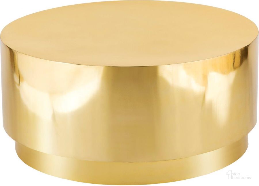 The appearance of Jazzy Gold Coffee table designed by Meridian in the modern / contemporary interior design. This gold piece of furniture  was selected by 1StopBedrooms from Jazzy Collection to add a touch of cosiness and style into your home. Sku: 281-C. Material: Metal. Product Type: Coffee Table. Image1