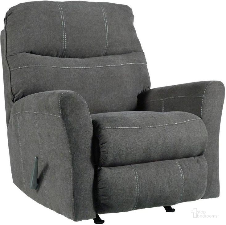 The appearance of Jeancrest Charcoal Recliner designed by Artisan Elegance in the modern / contemporary interior design. This charcoal piece of furniture  was selected by 1StopBedrooms from Jeancrest Collection to add a touch of cosiness and style into your home. Sku: 4522025. Material: Fabric. Product Type: Recliner. Image1