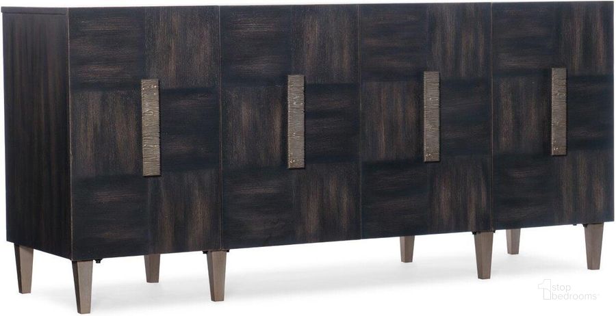 The appearance of Melange Neville Credenza designed by Hooker in the transitional interior design. This brown piece of furniture  was selected by 1StopBedrooms from Melange Collection to add a touch of cosiness and style into your home. Sku: 638-85457-89. Material: Wood. Product Type: Buffets, Sideboards and Server.