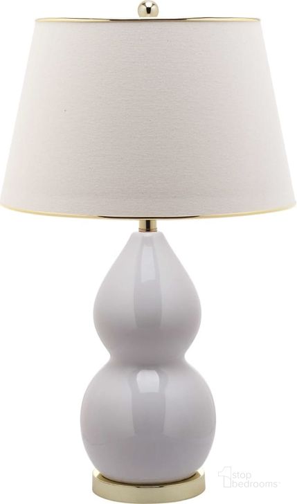 The appearance of Jill White 26.5 Inch Double-Gourd Ceramic Lamp designed by Safavieh in the transitional interior design. This white piece of furniture  was selected by 1StopBedrooms from Jill Collection to add a touch of cosiness and style into your home. Sku: LITS4093A. Product Type: Table Lamp. Image1