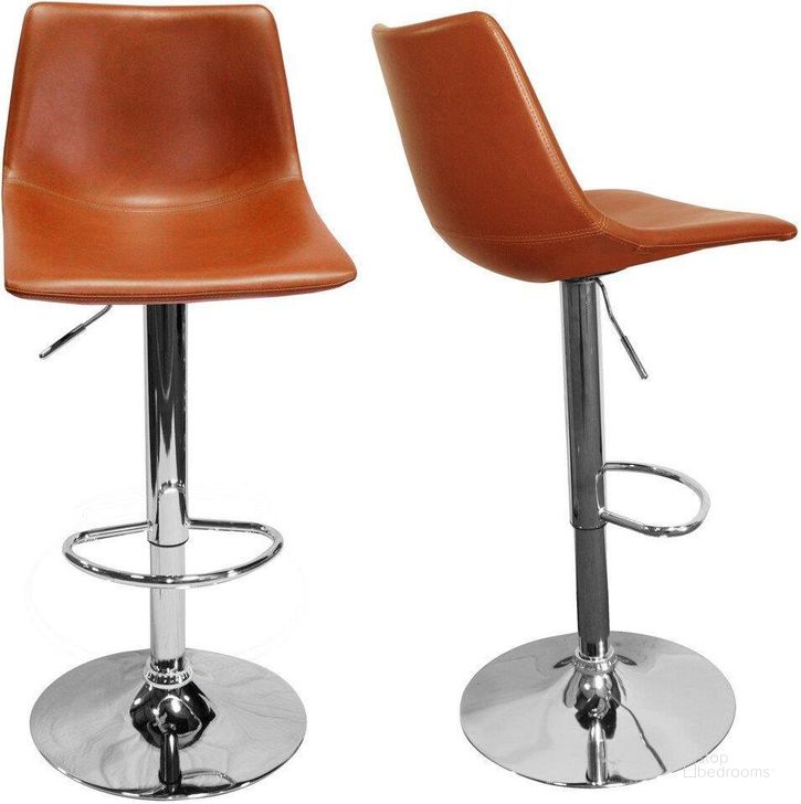 The appearance of Jimmy Dean Faux Leather Adjustable Swivel Bar Stool Tan Set of 2 designed by Best Master Furniture in the modern / contemporary interior design. This tan piece of furniture  was selected by 1StopBedrooms from Jimmy Collection to add a touch of cosiness and style into your home. Sku: HY7163VT. Material: Faux Leather. Product Type: Barstool. Image1