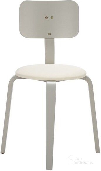 The appearance of Jo Upholstered Stackable Dining Chair in Grey and Cream designed by Safavieh in the modern / contemporary interior design. This grey and cream piece of furniture  was selected by 1StopBedrooms from Jo Collection to add a touch of cosiness and style into your home. Sku: DCH1010C-SET2. Material: Wood. Product Type: Dining Chair. Image1