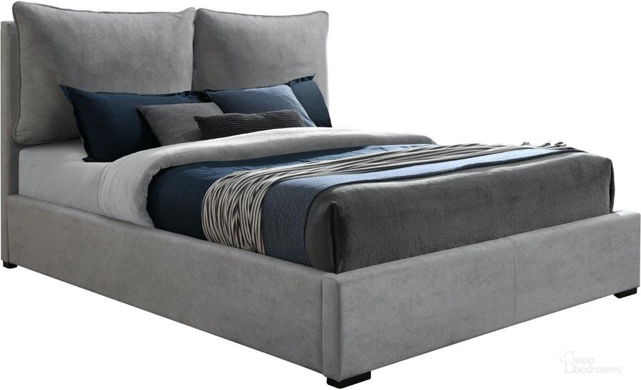 The appearance of Jochester Light Gray King Bed designed by Furnique in the modern / contemporary interior design. This light grey piece of furniture  was selected by 1StopBedrooms from Jochester Collection to add a touch of cosiness and style into your home. Sku: MishaGrey-K-1;MishaGrey-K-2;MishaGrey-K-3. Material: Polyester. Product Type: Bed. Bed Size: King. Image1