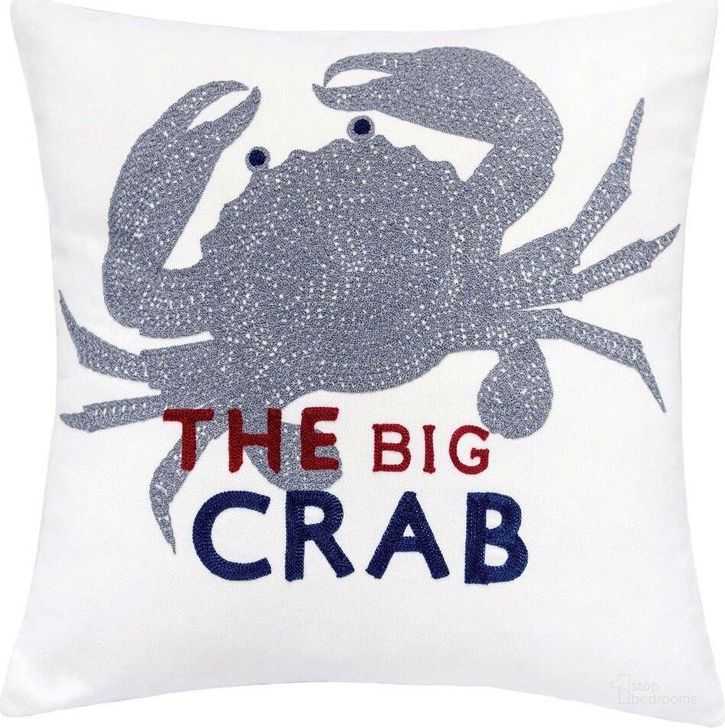 The appearance of Jody 20 X 20 Crab Pillow Set Of 2 In White And Blue designed by Furniture of America in the coastal interior design. This white and blue piece of furniture  was selected by 1StopBedrooms from Jody Collection to add a touch of cosiness and style into your home. Sku: PL8081-2PK. Material: Cotton. Product Type: Pillow.