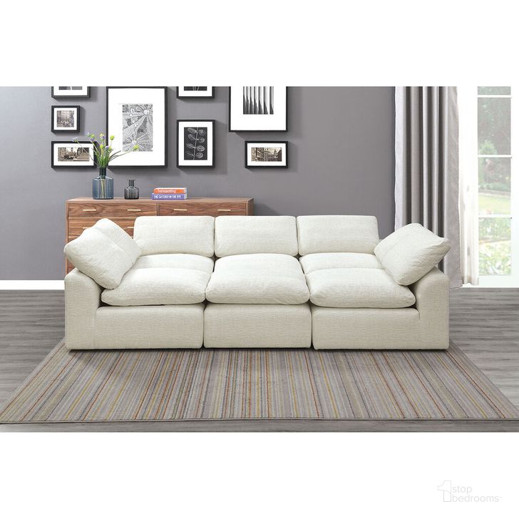 The appearance of Joel Sleeper Sofa In Cream designed by Furniture of America in the modern / contemporary interior design. This cream piece of furniture  was selected by 1StopBedrooms from Joel Collection to add a touch of cosiness and style into your home. Sku: CM6974BG-CNR;CM6974BG-AC;CM6974BG-OT. Product Type: Sectional. Material: Chenille.