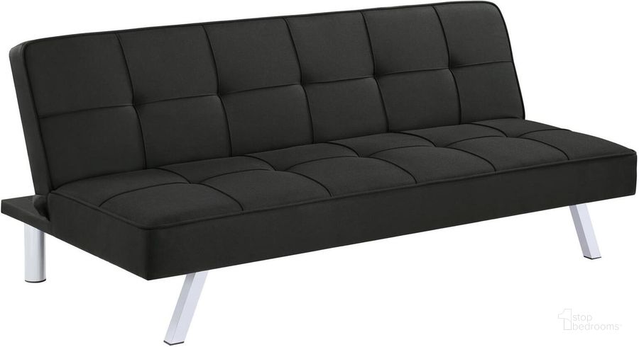 The appearance of Joel Upholstered Tufted Sofa Bed In Black designed by Coaster in the modern / contemporary interior design. This black piece of furniture  was selected by 1StopBedrooms from Joel Collection to add a touch of cosiness and style into your home. Sku: 360281. Material: Upholstered. Product Type: Sofa Bed. Image1