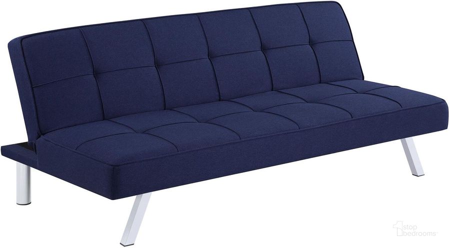 The appearance of Joel Upholstered Tufted Sofa Bed In Blue designed by Coaster in the modern / contemporary interior design. This blue piece of furniture  was selected by 1StopBedrooms from Joel Collection to add a touch of cosiness and style into your home. Sku: 360282. Material: Upholstered. Product Type: Sofa Bed. Image1