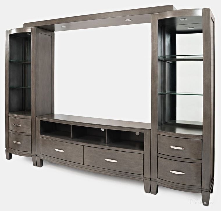 The appearance of Jofran Furniture Scarsdale Entertainment Wall with 70 Inch Media Chest designed by Jofran in the modern / contemporary interior design. This brown piece of furniture  was selected by 1StopBedrooms from Scarsdale Collection to add a touch of cosiness and style into your home. Sku: 1832-227078KT. Material: Wood. Product Type: Media Chest. Image1