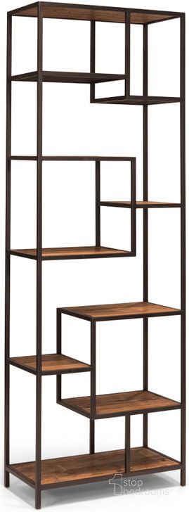 The appearance of John Black Bookcase designed by Sarreid in the industrial interior design. This black piece of furniture  was selected by 1StopBedrooms from John Collection to add a touch of cosiness and style into your home. Sku: 40268. Product Type: Bookcase. Image1