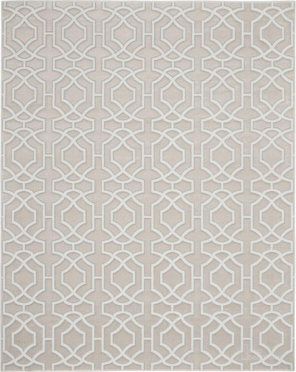 The appearance of Joli Beige White 8 X 10 Area Rug designed by Nourison in the modern / contemporary interior design. This beige white piece of furniture  was selected by 1StopBedrooms from Joli Collection to add a touch of cosiness and style into your home. Sku: 99446764720. Material: Polypropylene. Product Type: Area Rugs. Image1
