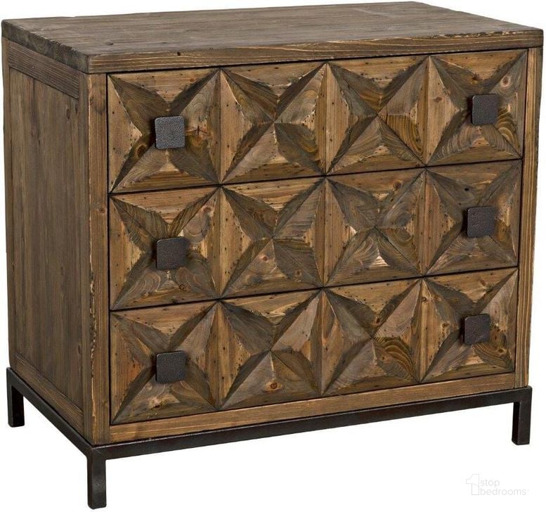 The appearance of Jones 3 Drawer Sideboard designed by Noir in the transitional interior design. This brown piece of furniture  was selected by 1StopBedrooms from Jones Collection to add a touch of cosiness and style into your home. Sku: GCON217OW. Material: Steel. Product Type: Sideboard. Image1